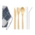 Import Amazon hot sales Camping traveling portable bamboo tableware with bag.bamboo cutlery. from China