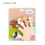 Amazon Top Sale 12 Pieces Assorted  Plastic Rubber Toy Finger Puppet