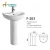 Import Amazon top seller natural modern white shiny bathroom oval ceramic pedestal wash basin from China