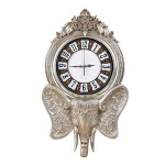 Animal home decor custom resin elephant wall clock