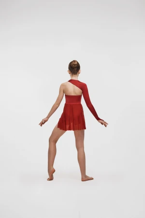 ANNA SHI 2021 Performance wear Jazz  Dancewear Costumes Lyrical Asymmetrical mesh dress  dance costume