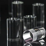 Attractive K9 Crystal Round Paperweight Clear Cylinder Shaped Crystal Blank Disk Rounded Crystal Blanks cube