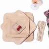 Attractive price new type  fruit plate bamboo dinnerware  natural bamboo plates