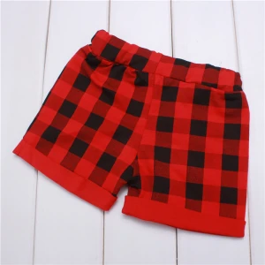 Baby Boys Girls Cotton Shorts Kids Summer Short Pants Boy Girl Cute Red Plaid Harem Shorts Pants 2021 New Fashion Free Sample