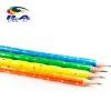 Back to school wooden color printed foil twist pencil