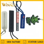 backpack luggage bag zip pull custom 3d embossed logo cord string tabs rectangle square oval soft pvc rubber zipper puller