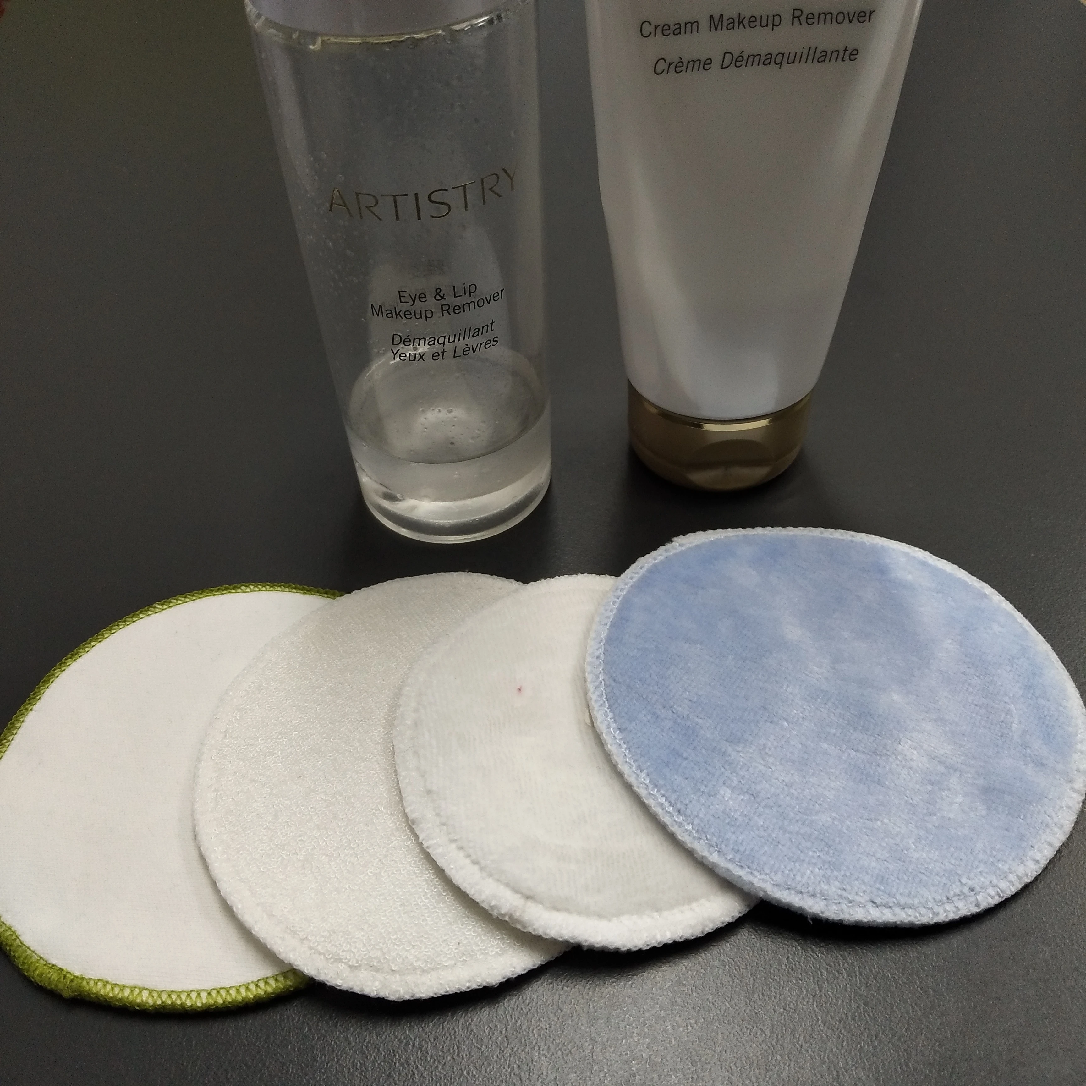 Bamboo round makeup remover clean terry towel