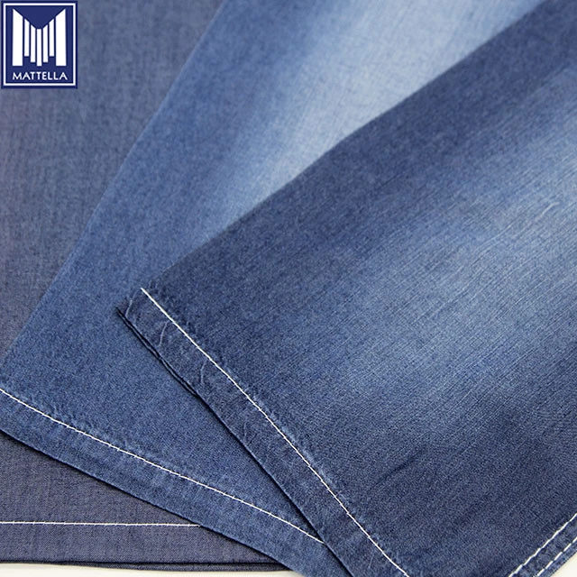 bangladesh 5.5oz cotton tencel blended denim material wholesale fabric price swatches in india