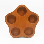 Bar Accessoires Wood Rotating Serving Board Shot Glass Holder Tasting Flight Tasting Tray