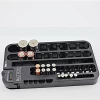Battery tester and caddy battery organizer with tester