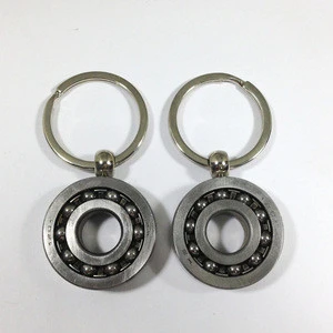 Bearing rotation round metal key chain/ fancy wheeling engraving key holder / fashion rotating key ring
