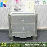 Bedroom furniture handmade mirrored nightstand/mirrored bedside table