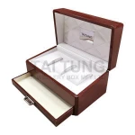 Best Sell Special High Glossy Finish Lacquer Khaki Double-Deck Watch Package Case For Men