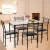 Import Best seller Modern 5 piece tempered glass dining set from China