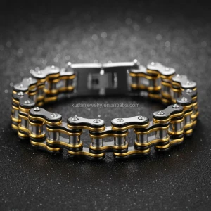Best Selling Fashion Stainless Steel Men Chain Sport Bangle Jewelry Bike Bicycle Chain Bracelet
