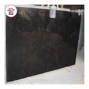 Black Galaxy Granite Polished Kitchen Countertop Slabs Cheap Granite Price Natural Black Galaxy Granite