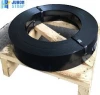 Blue and Black painted packing steel strapping/strip band with ribbon and oscillated