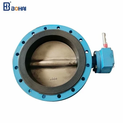 Blue Midline Soft Seal Flanged Butterfly Valve