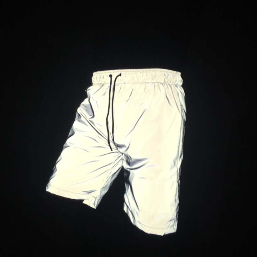 Boy Summer Casual Reflective Hip Hop Shorts Nightclub Short Pants Sportwear Mens Shiny Board Shorts Mens Shorts