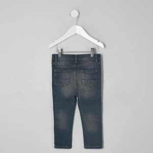 boys dark denim  ripped skinny children jeans high quality bulk wholesale oem kids pants