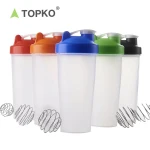 BPA free 600ml protein powder shaker cup plastic gym shaker bottle