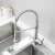 Import Brushed Nickel Pull Down Sprayer Spring Kitchen Sink Faucet from China