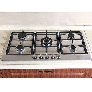 Built-in 5 burner domestic stainless steel propane gas stove / cooktops / cooker