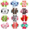 Butterfly colorful 12cm Girls Big Grosgrain Ribbon Stack Bowknot Hair Clips barrette
