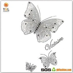 Butterfly Design Hot fix Rhinestones for Acrylic Nails Heat Transfer