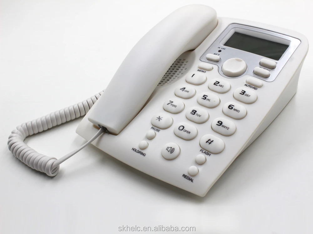 Caller ID Phone Single Line corded telephone LCD Backlight adjust