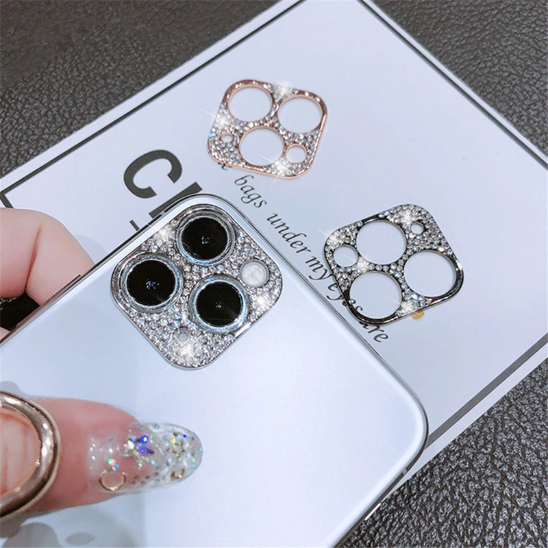 Camera Lens Protectors For iPhone 12 12 Pro Max Shiny Bling Diamond Lens Case For iPhone 11 12 mini Anti-damage protector film
