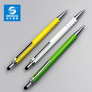 candy color promotional touch screen pen metal click stylus ballpoint pen