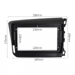 Car Radio fascia for HONDA CIVIC 2011-2013 Right Hand Drive 9 INCH Stereo GPS DVD Player Install Panel Surround Trim Face Plate