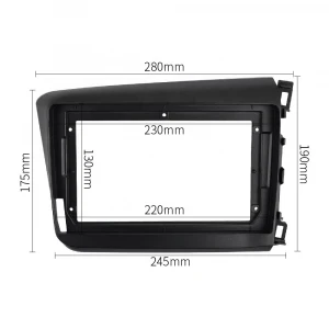 Car Radio fascia for HONDA CIVIC 2011-2013 Right Hand Drive 9 INCH Stereo GPS DVD Player Install Panel Surround Trim Face Plate