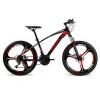 Carbon Steel Frame Adult Cross Country Bicycle 21 Speed Dual Disc Brakes and Lockable Front Fork Super Clear Shifting Bicycle