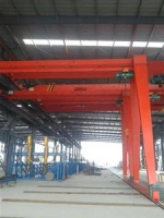 Carry all kinds of pieces and bulk materials MBH electric hoist half portal crane