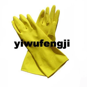 CE/FDA Approved Yellow Household Latex gloves / Rubber Cleaning gloves With Good Quality