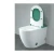 Import Ceramic Concealed Tank One Piece WC Toilet Seat of Impulse Flush For Bathroom Sanitary Ware In S-trap from China