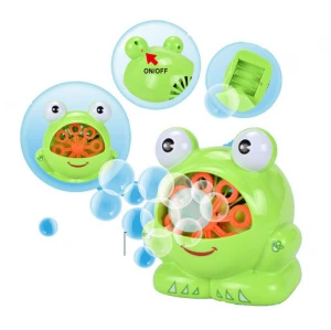 Cheap Automatic Soap bubble maker toys kids frog bubble machine