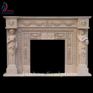 Cheap Hand Carved French Style Marble Fireplace