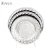 Import Cheap price decorative magnolia pattern round dinner food tray stainless steel serving dish from China