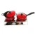 Import Children simulation of red tableware 13 sets of kitchen toys cooking set pot toy kitchen sets from China