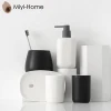 China factory 5-Piece family hotel modern ceramic bathroom accessories kitchen liquid soap bottle rack wholesale