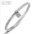 Import China Factory Full diamond Bangle Stainless Steel Padlock Silver Bracelet Jewelry from China