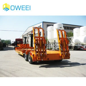 China good quality low flat bed semi trailer/truck trailer for sale