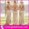 China Manufacture Mother of The Bride Dress Women Gold Sequins Dress Wedding Dress 2016