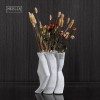 China Wholesale 3D Printed Rippling Flower Home Decor Ceramic Vase