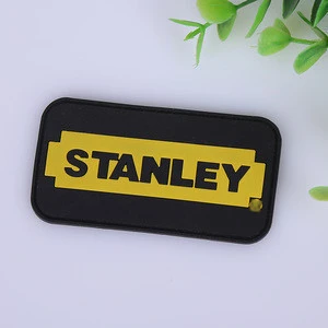 China wholesale custom 3d brand name logo embossed garment soft pvc rubber patch labels for clothing