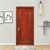 Chinese factory make the latest design solid wood entry doors American Red Oak soundproof buckle line bedroom door