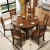 Import Chinese style furniture, telescopic folding solid wood round dining table and chair combination, dining table from China
